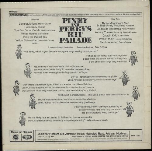 Pinky & Perky Pinky And Perky's Hit Parade UK vinyl LP album